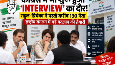 कांग्रेस राष्ट्रीय सचिव चयन के लिए राहुल गांधी और प्रियंका गांधी द्वारा नेताओं के इंटरव्यू और AICC संगठनात्मक फेरबदल
