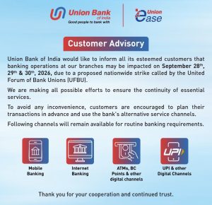 Union Bank Advisory 
